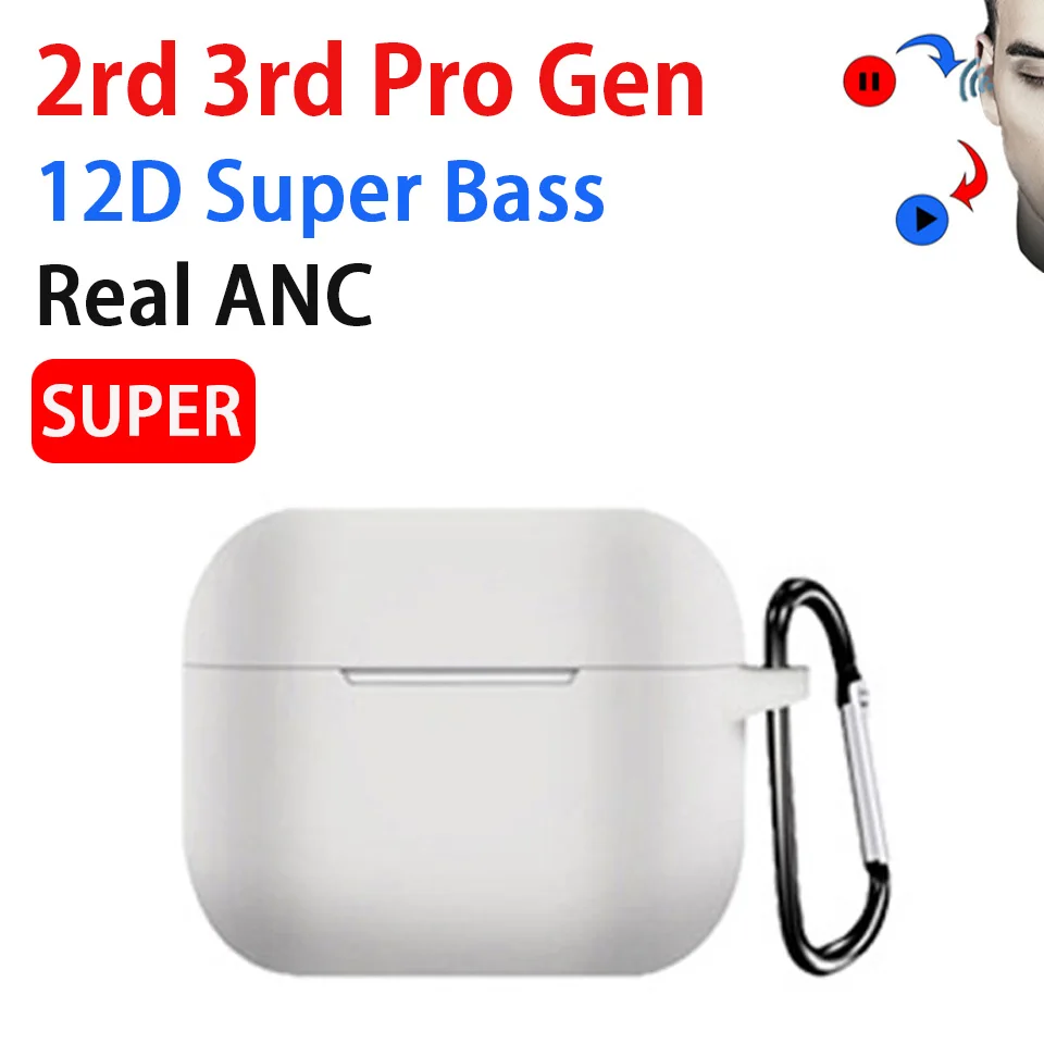 Новинка 2022 беспроводные наушники SuperAir4 2rd 3rd Gen ANC TWS 2 3 4 PK i9000 Pro Bluetooth 5