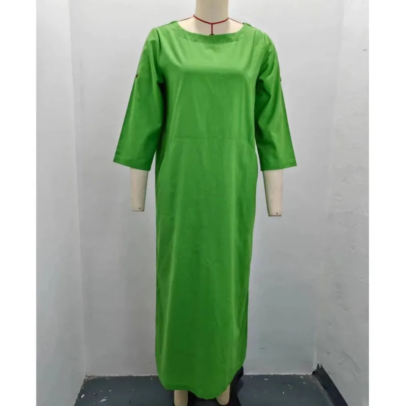 Летнее женское платье Модное белое однотонное свободное повседневное