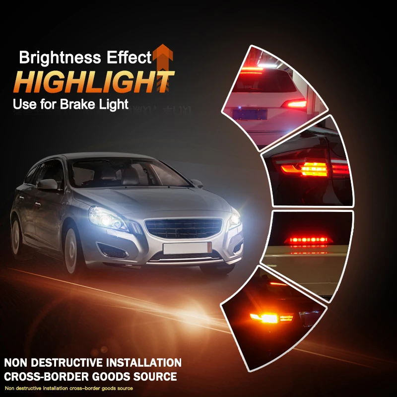 JIACHI 100 шт. 1156 1157 Светодиодные Лампы BA15S P21W 3014 чип 54smd автомобильные запасные задние