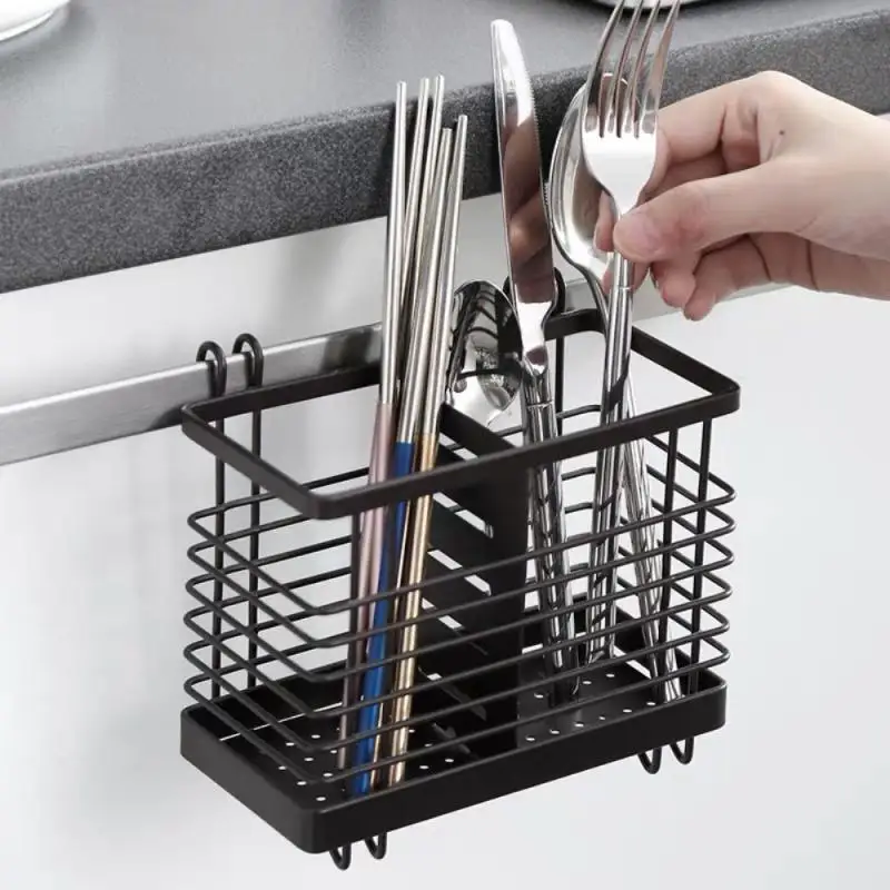 

No Drilling Sink Organizer Utensil Drying Rack Home Storage Storage Drying Rack With Hooks Chopstick Holder Kitchen Accessories