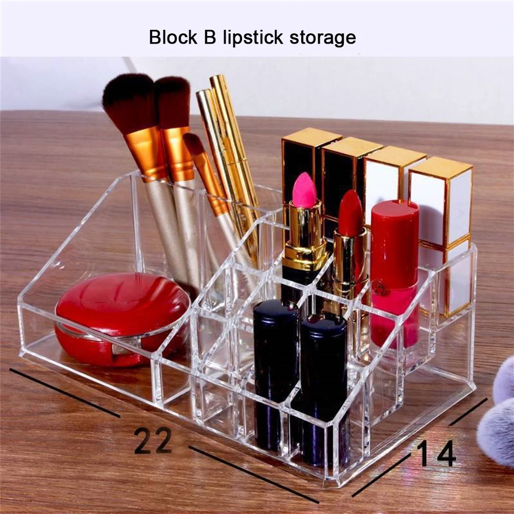 

16 Grid Acrylic Lipstick Box Makeup Organizer Storage Box Lipstick Nail Polish Organizer Display Holder Cosmetic Organizer Box