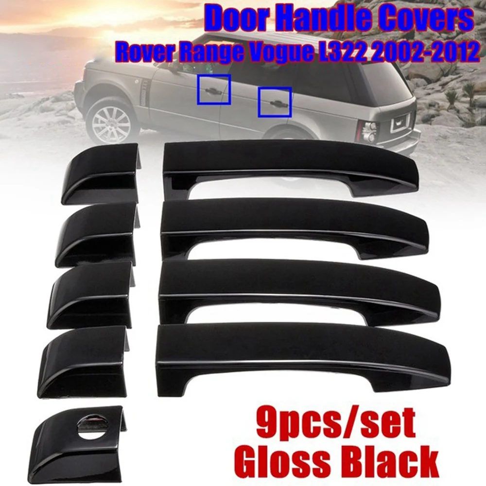 

9PCS Car Door Handle Cover Trim for Land Rover Range Vogue L322 2002 2003 2004 2005 2006 2007 2008 2009 2010 2011 2012