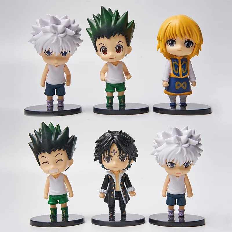 Killua Zoldyck Gon Freecss Action Figure Kurapika Hisoka Kulolo Lushilufelu Figurine
