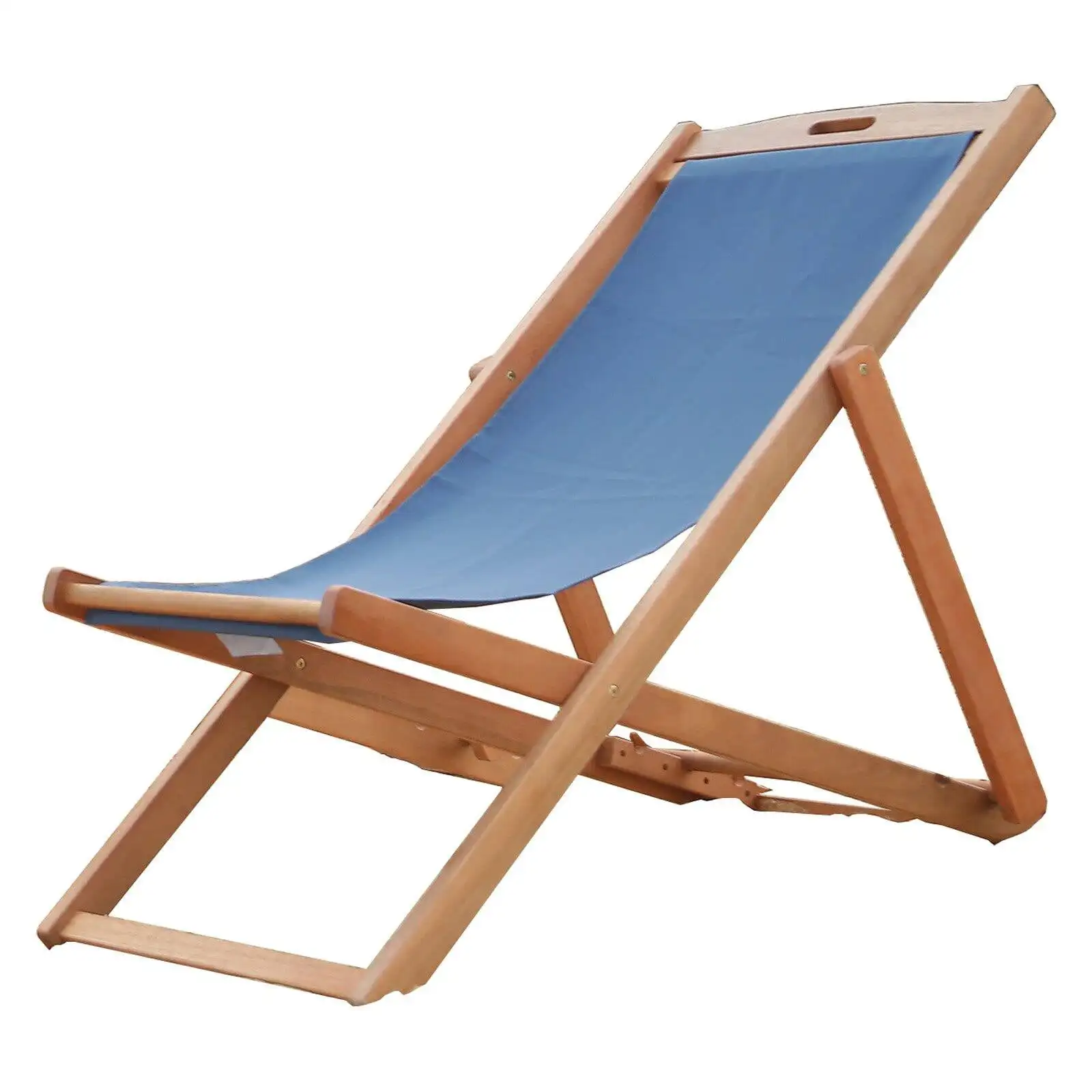 

Outdoor Collection Foldable Sling Chair Natural/Navy