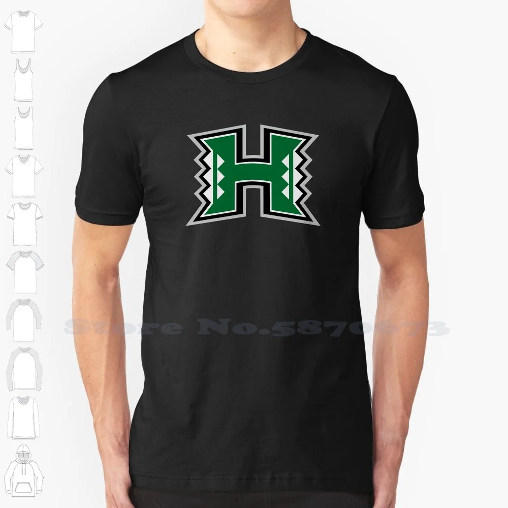 

Hawaii Warriors Logo Casual Streetwear Print Logo T-shirt Graphic 100% Cotton Tee