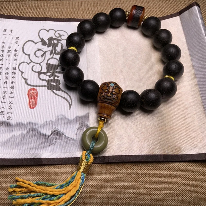 

Jewellery bangles for women pulsera hombre charm pulseiras aesthetic accessories gift Pure natural wood bracelet Collectible