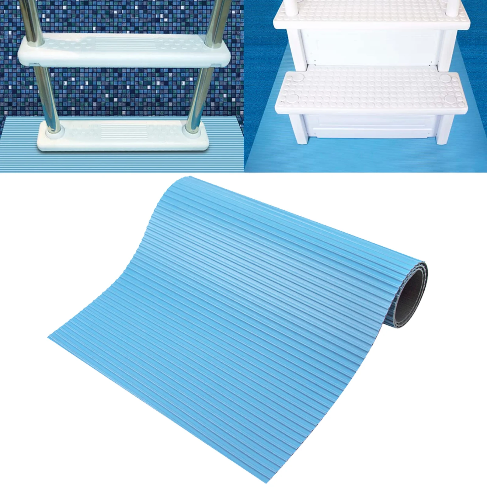 

Swimming Pool Ladder Mat Swimming Pools Floor Stairs Ladders Safety Liner Non-Slip Texture Protective Pool Ladder Pad Step Mat