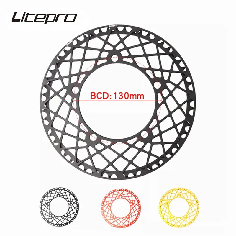 

Liteproelite Spider Single Sprocket 58T Chainring BCD 130 Chainwheel 53T 56T Aluminum Alloy Crankset For Road Bicycle BMX