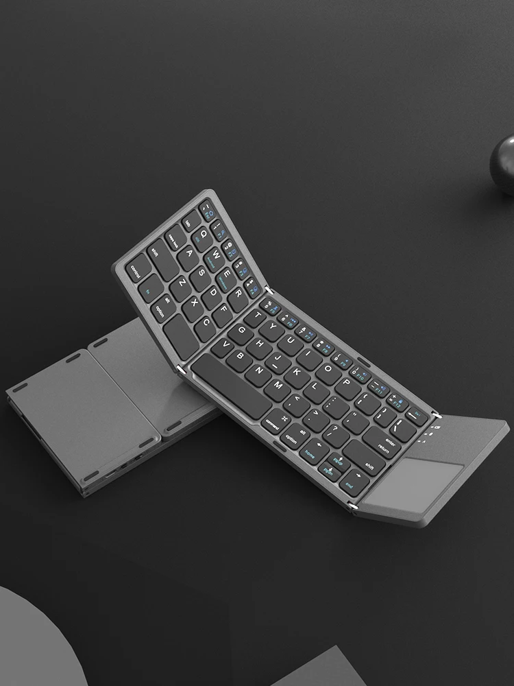 

Folding Bluetooth Keyboard Wireless ultra-thin mute mobile phone tablet laptop touch pad portable mini keyboard