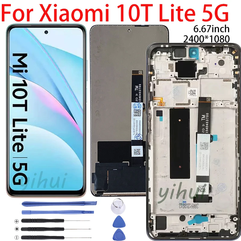 

6.67" Original Screen For Xiaomi Mi 10T Lite 5G LCD Display Touch Screen Digitizer Assembly Replacement For Mi10T Lite M2007J17G