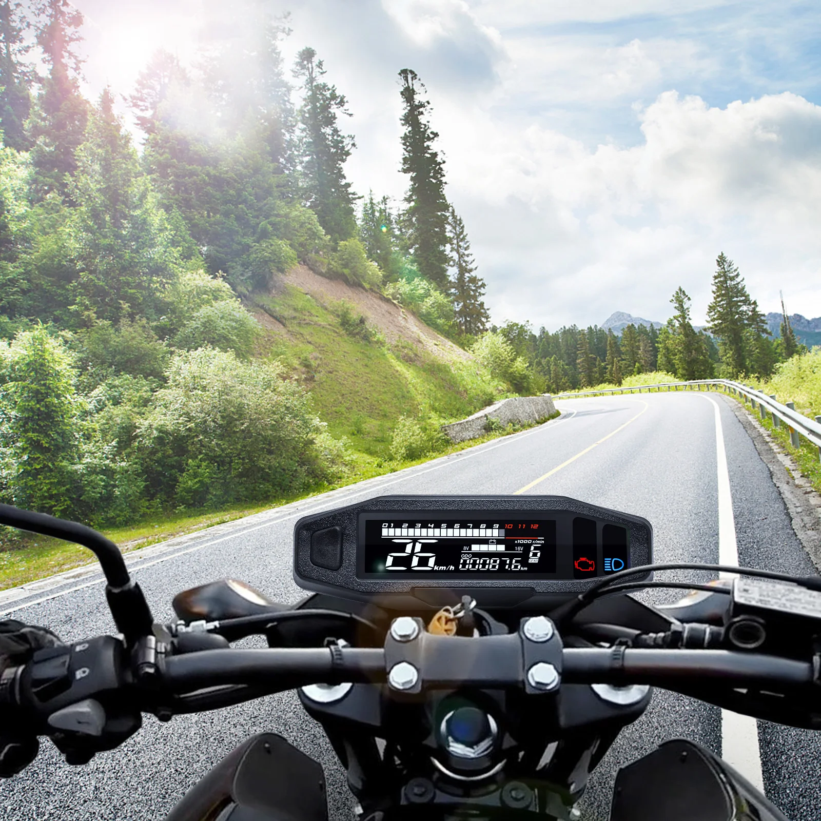 Приборная панель мотоцикла спидометр ЖК-дисплей тахометр цифровые измерители