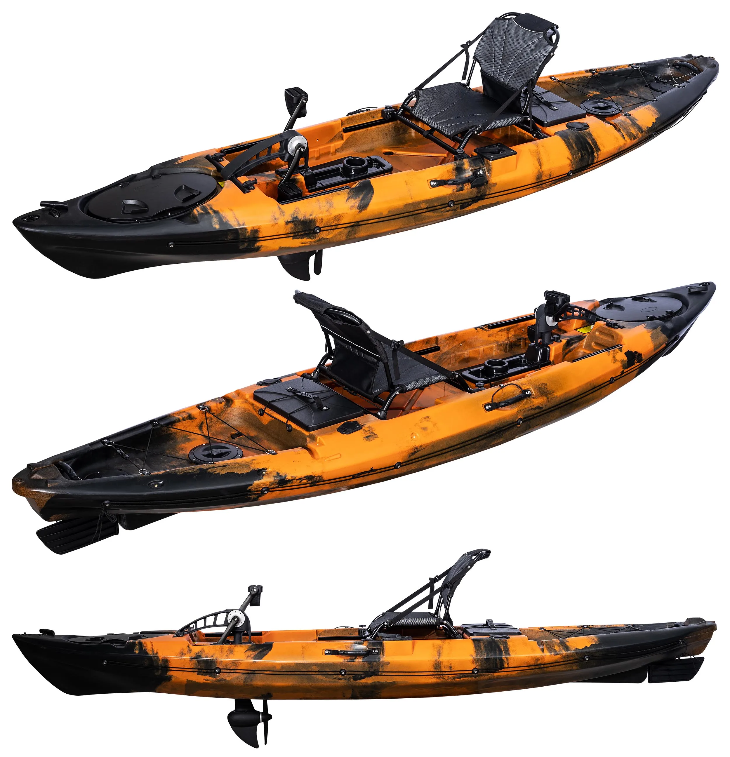 Fishing Single Seat Canoe With Motor Pick Up At The Port
