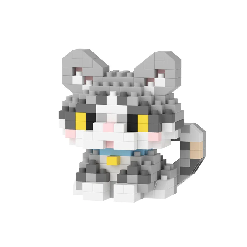 Интересные гранулированные строительные блоки Dog Cat Orange Ke Jiquan милые детские