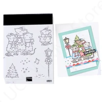 christmas mouse clear stamps and metal cutting die for photo album card decoration embossing craft scrapbooking stencil 2022 new