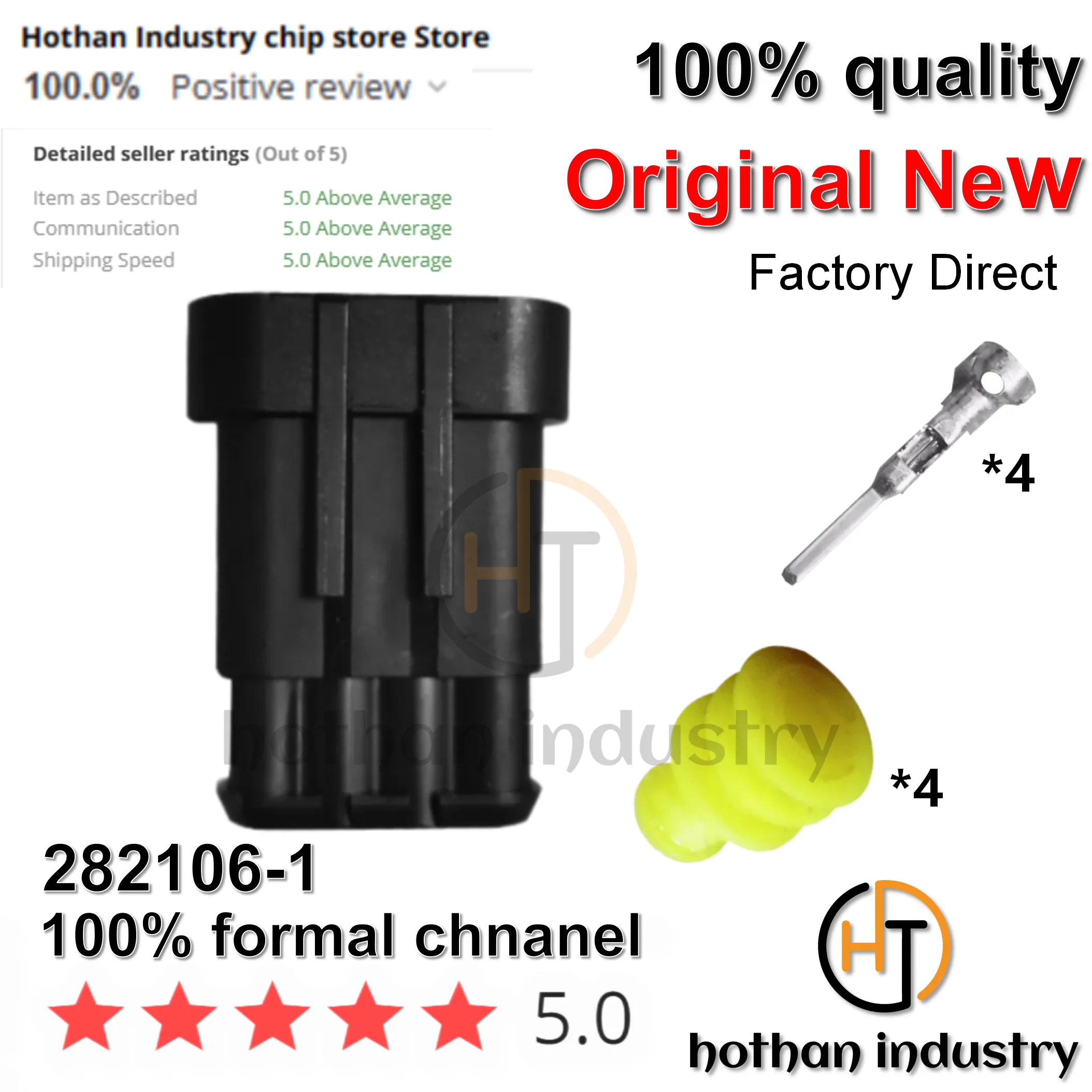 (10 комплектов) 100% новый автомобильный водонепроницаемый разъем 4-полюсный