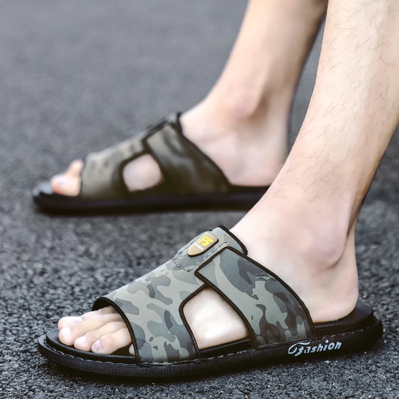 Шлепанцы ALCUBIEREE мужские пляжные летние модные сандалии Повседневная Уличная