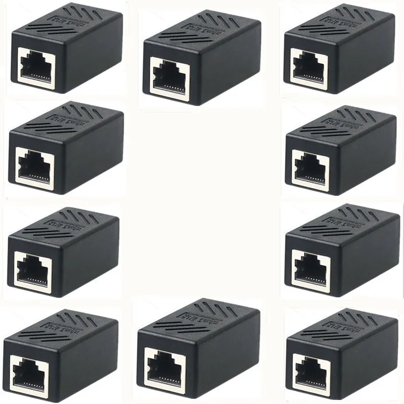 Удлинитель кабеля Ethernet, соединитель RJ45 cat 5 cat 6 cat6a, соединитель расширителя-Женский Удлинитель кабеля Ethernet, соединитель RJ45 cat 5 cat 6 cat6a, соединитель расширителя-Женский