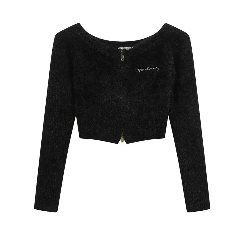 Tangshu модный 2024 осенний новый укороченный с открытыми плечами уникальный дизайн