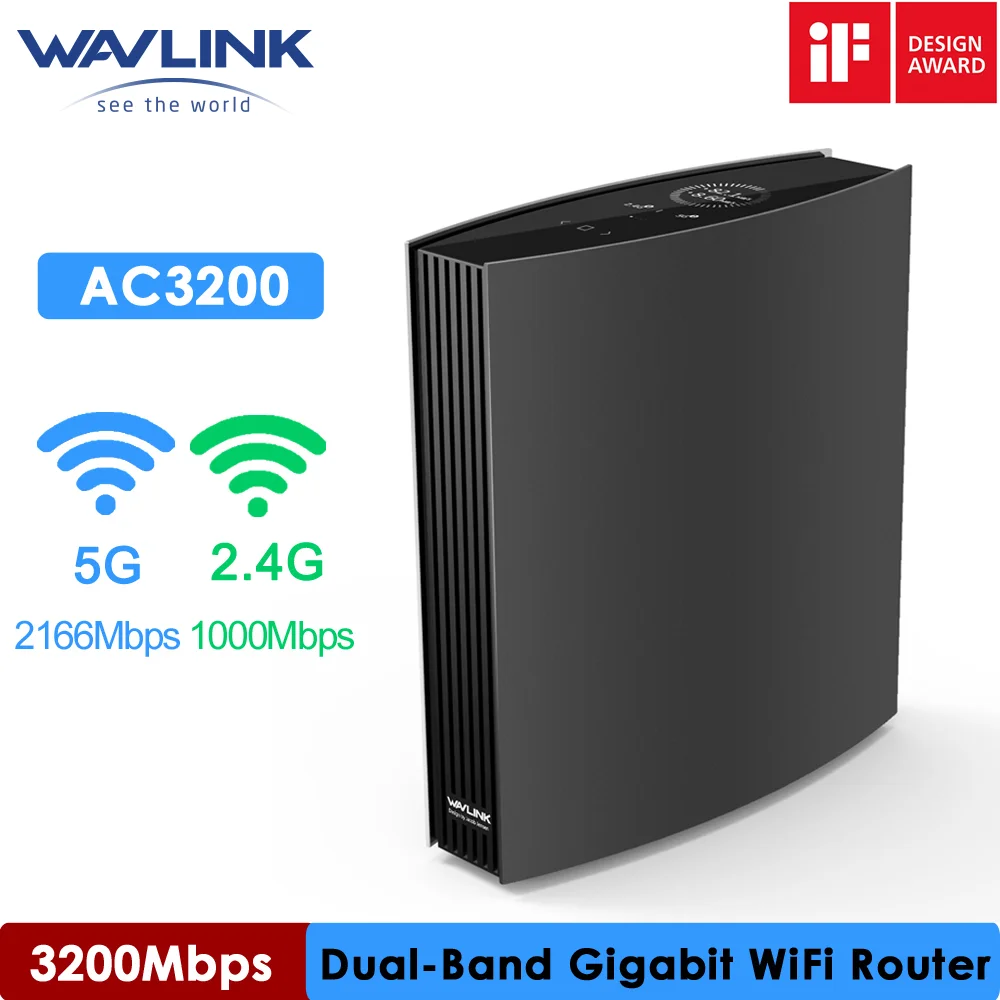 

Wi-Fi-роутер Wavlink AC3200, 2,4 ГГц, 5 ГГц