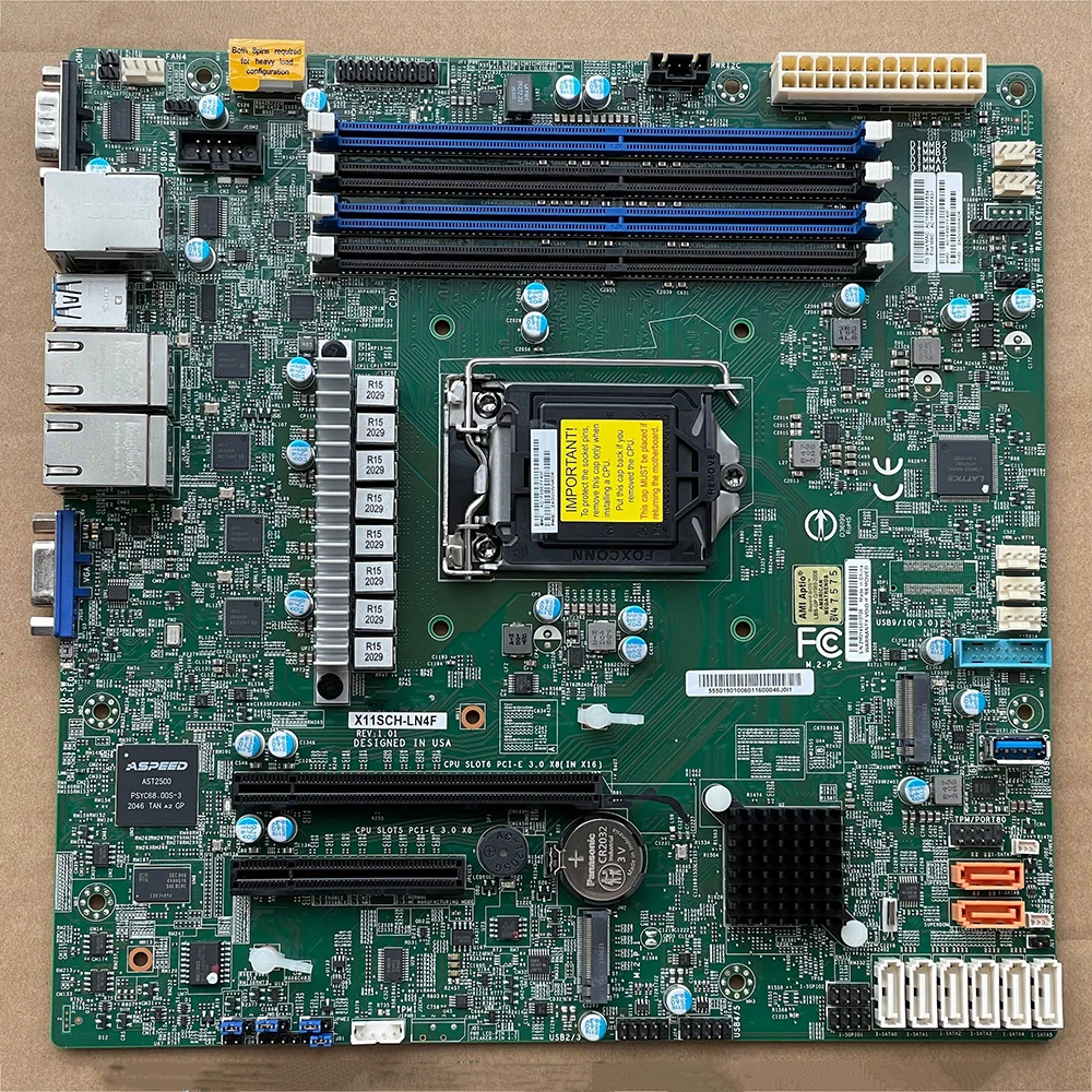 Server Motherboard For Supermicro X11SCH-LN4F C236 1151 DDR4 M-ATX IPMI M.2 TPM SATA*8 C246 Good Quality Server Motherboard For Supermicro X11SCH-LN4F C236 1151 DDR4 M-ATX IPMI M.2 TPM SATA*8 C246 Good Quality