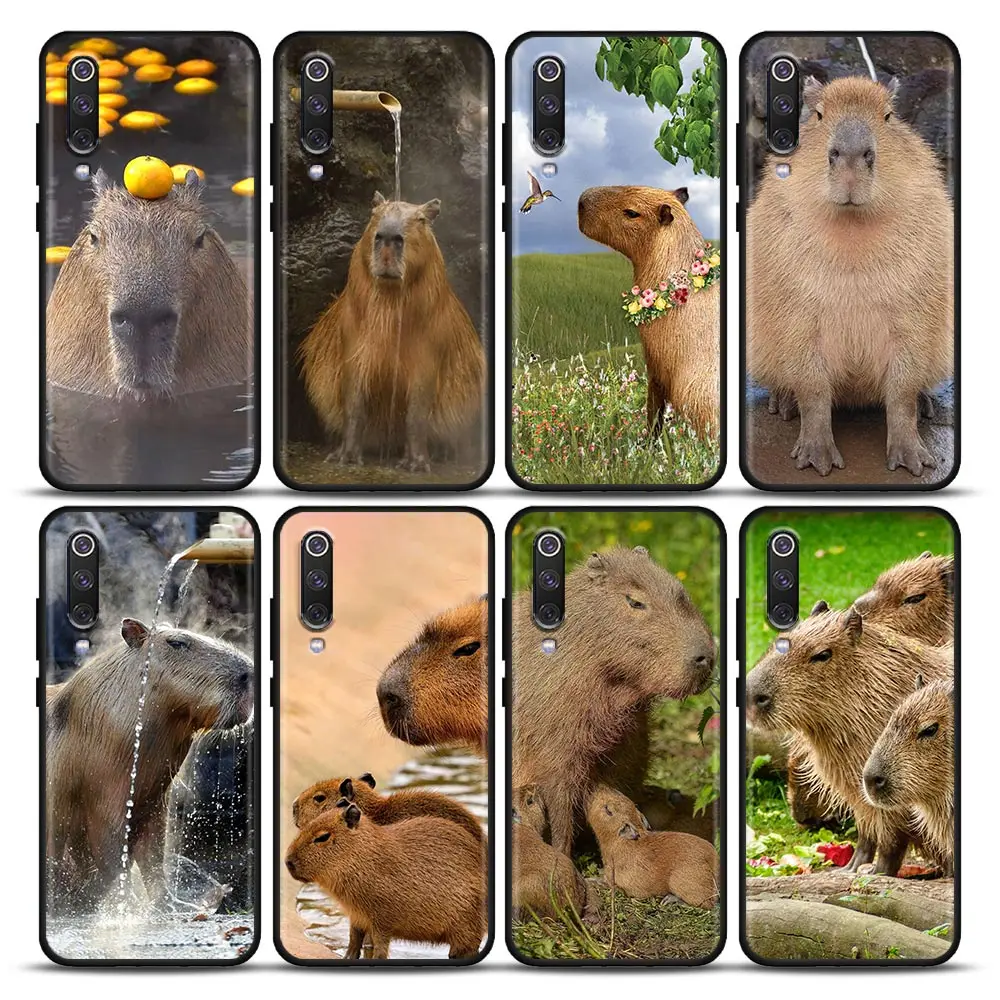 

Funny Showering Capybara Animal Case for Xiaomi Mi 9 SE 9T Pro Cover Mi 9 8 Lite Note 10 CC9 10T 10S 5G Pro Cases Silicone Funda