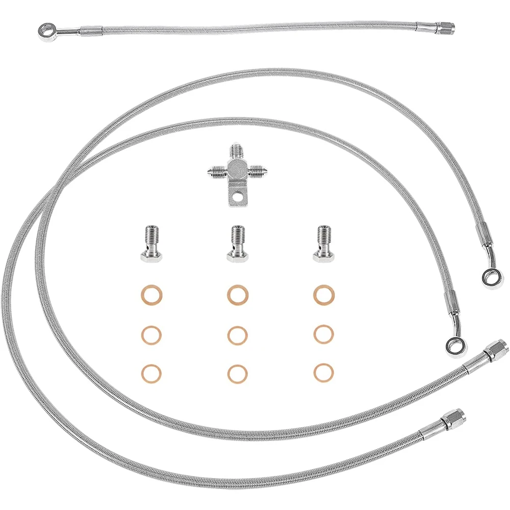 

Набор стальных плетеных передних тормозных линий Chuang Qian (3 линии + 2 дюйма), совместимых с Yamaha Banshee 350 1987-2015