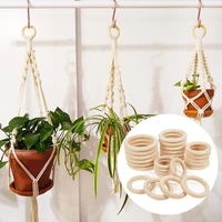 20 80mm solid natural wooden rings lead free baby nursing teether circle toy diy crafts wood rattle jewelry handmade accessories