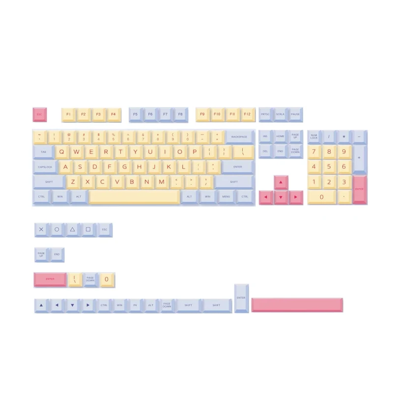 

128 Keys DIY XDA Keycap PBT Dye Sub for Mechanical Keyboard