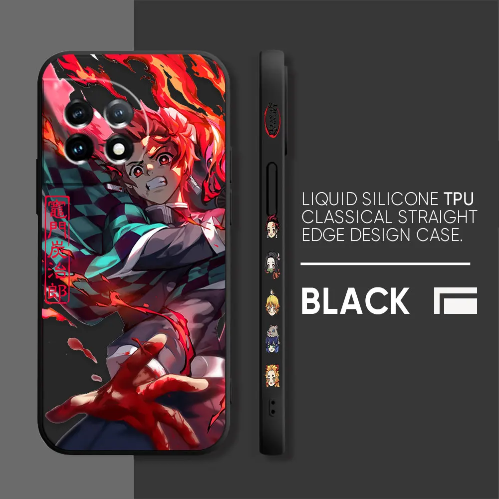 Anime Demon Slayer Kamado Tanjirou Case For Oneplus 11 10 9 9R 9RT 8 8T 7 7T ACE 2 2V NORD CE 2 Pro Colour Case Funda Shell Capa