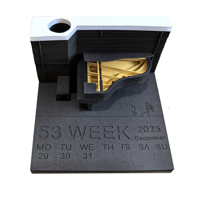 3D пианино, настольный календарь, блокнот, креативные изысканные сувениры ручной работы, украшение стола «сделай сам», новогодний подарок для офиса, школы (art.: 3920cb015dc97) - 3920cb015dc97