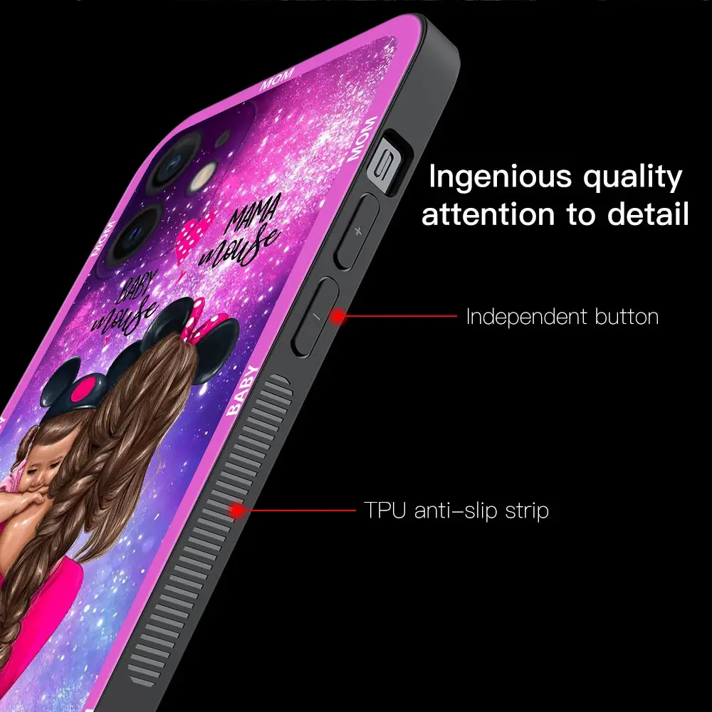 Cover For iPhone 14 13 12 Pro Max 11 XS Max XR X 12Mini 7 8 6 Plus 2020 TPU Fundas Soft Case Super Mom Baby Girl Boy