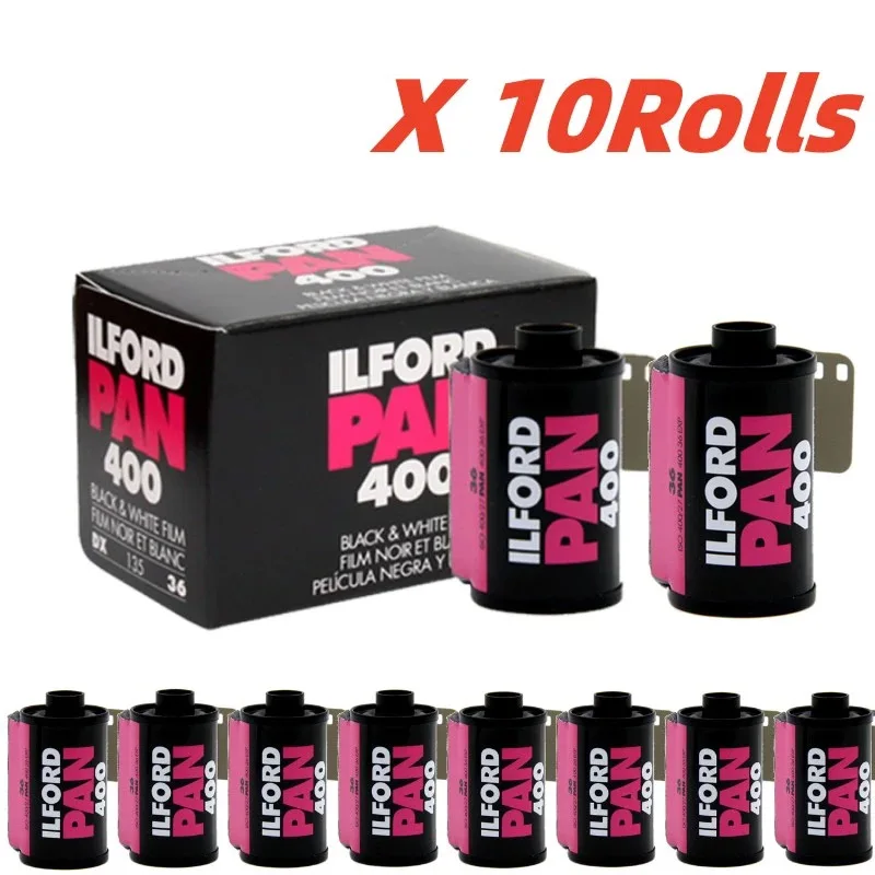 

50/10 рулонов ILFORD Pan 400 черно-белая пленка 135 мм профессиональная пленка 36 экспозиций подходит для пленочной камеры Kodak H35M35 M38 F9