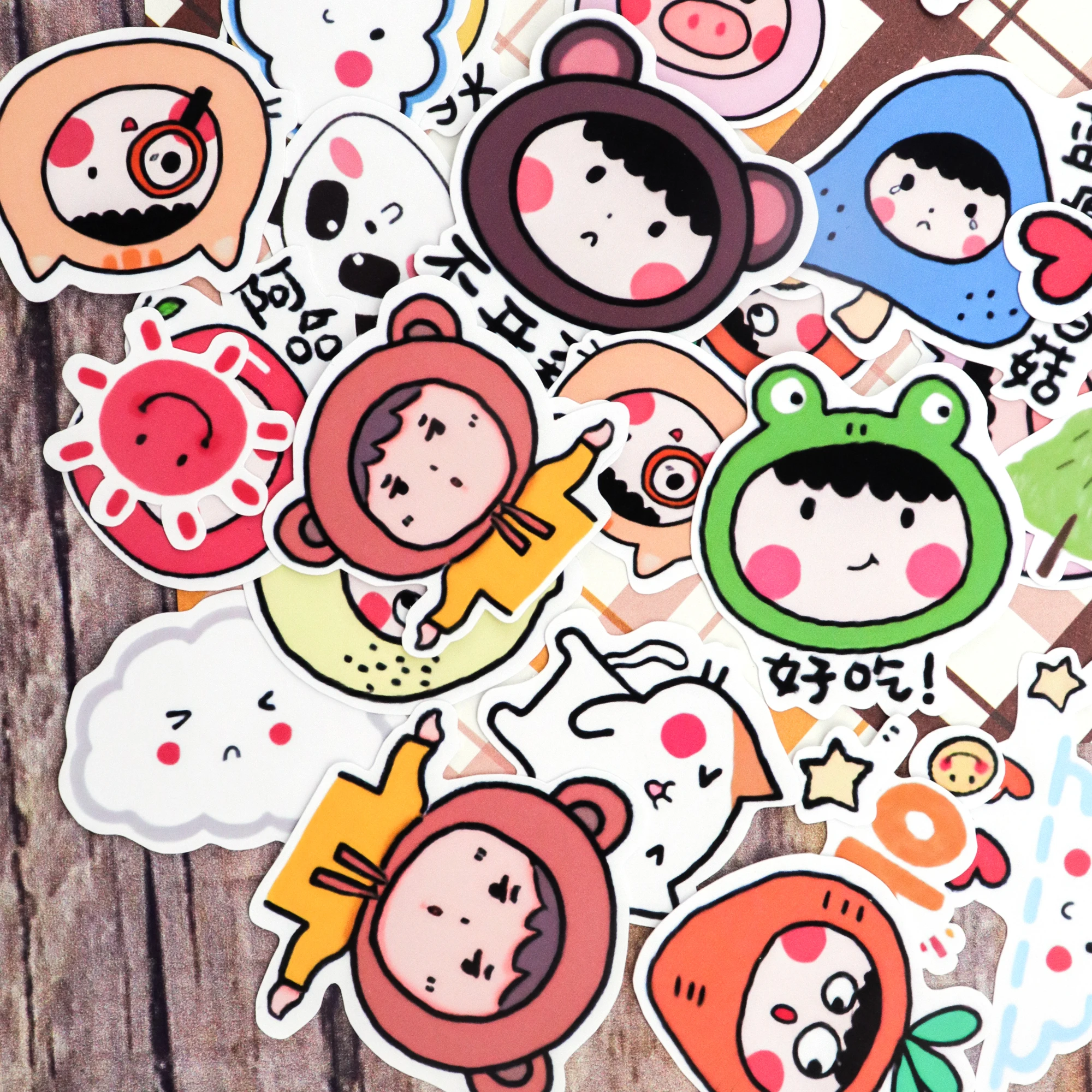 

31pcs Kawaii Cartoon pear stickers aesthetic Planner Scrapbooking DIY Food Sticker stationery cute frog paper stikers papeleria