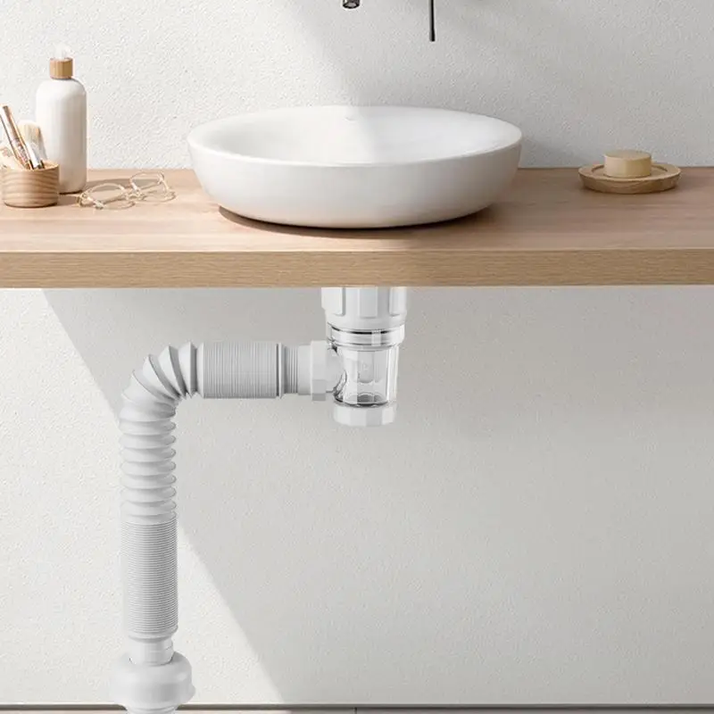 Регулируемый шланг для слива раковины с защитой от запаха