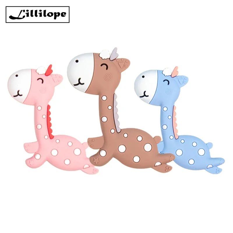 

Lillilopo 1 Pcs Cute Animal Shape Baby Silicone Teething Teether Molar Toys Free Shipping