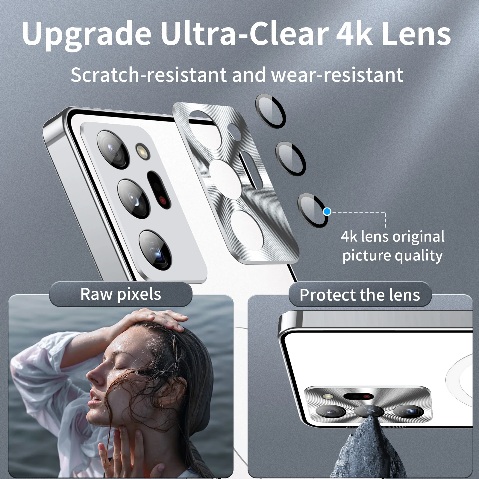 For Magsafe Magnetic Case for Samsung Galaxy S22 Ultra S21 Plus Aluminum Alloy Frame Translucent Frosted Magnet Core Back Cover