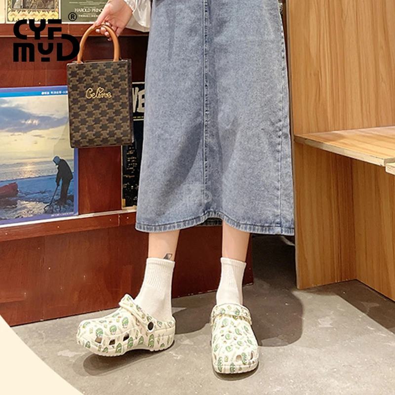 Women's Slippers for Home Animal Print Cute Summer Shoes Non-slip Cartoon Designer Slides Comfortable Soft Girls Slipper Outdoor