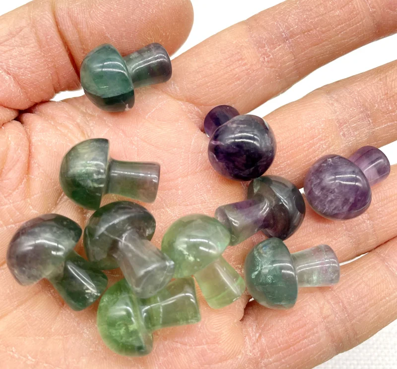 12 шт. подвеска в виде гриба флюорит лабрадорит