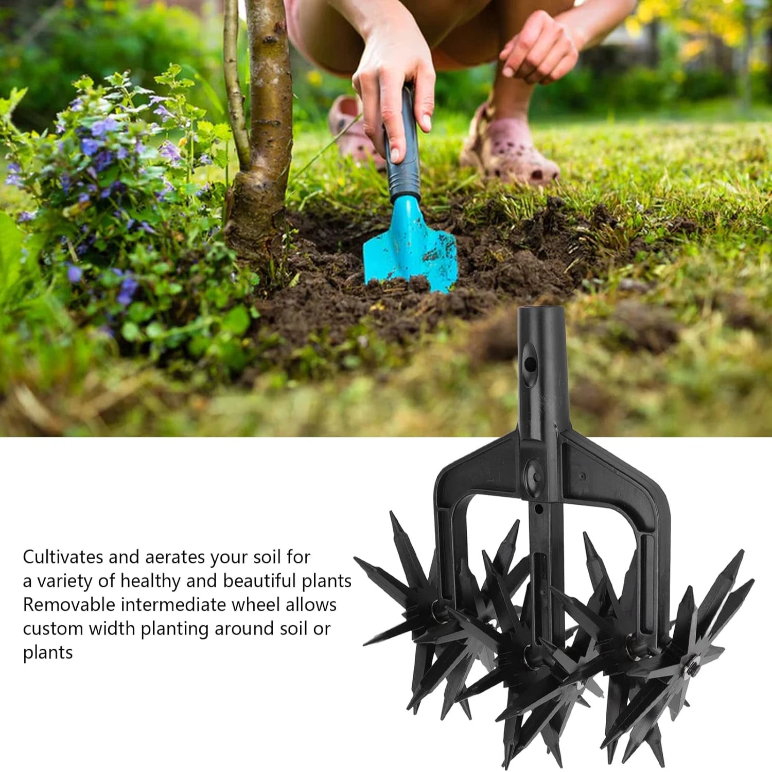 Upgrade Your Gardening Experience with a Durable Efficient and Superior 2-in-1 Ventilated Garden Soil Scarifier Tiller - Achie