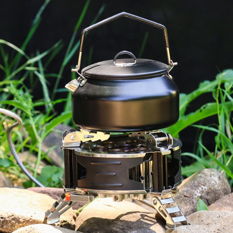 Прочный походный чайник емкостью 1 л и для использования у костра в помещении или