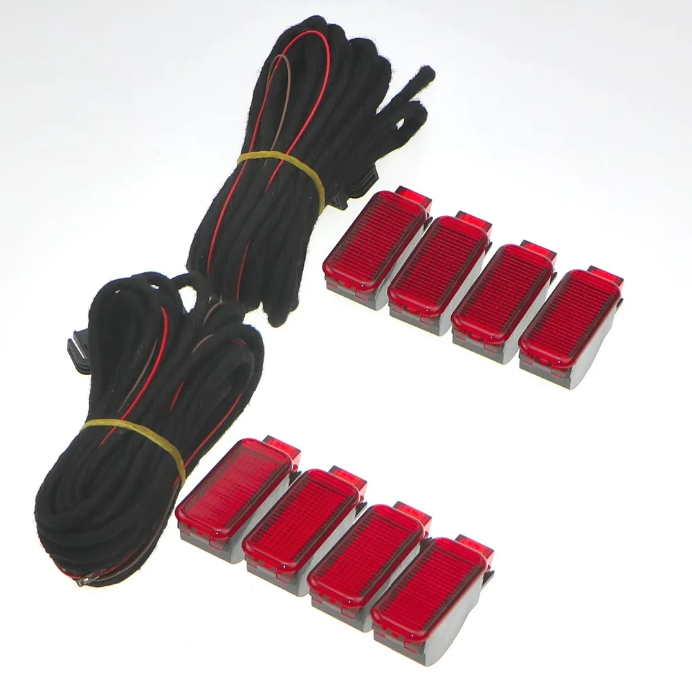 

2 комплекта 12 В галогенная Предупреждение льная красная сигнальная дверная фара для RS4 RS3 S5 A7 A8 Q3 Q5 TT A6 A3 S3 A4 Allroad Quattro 8KD947411 8KD 947 411