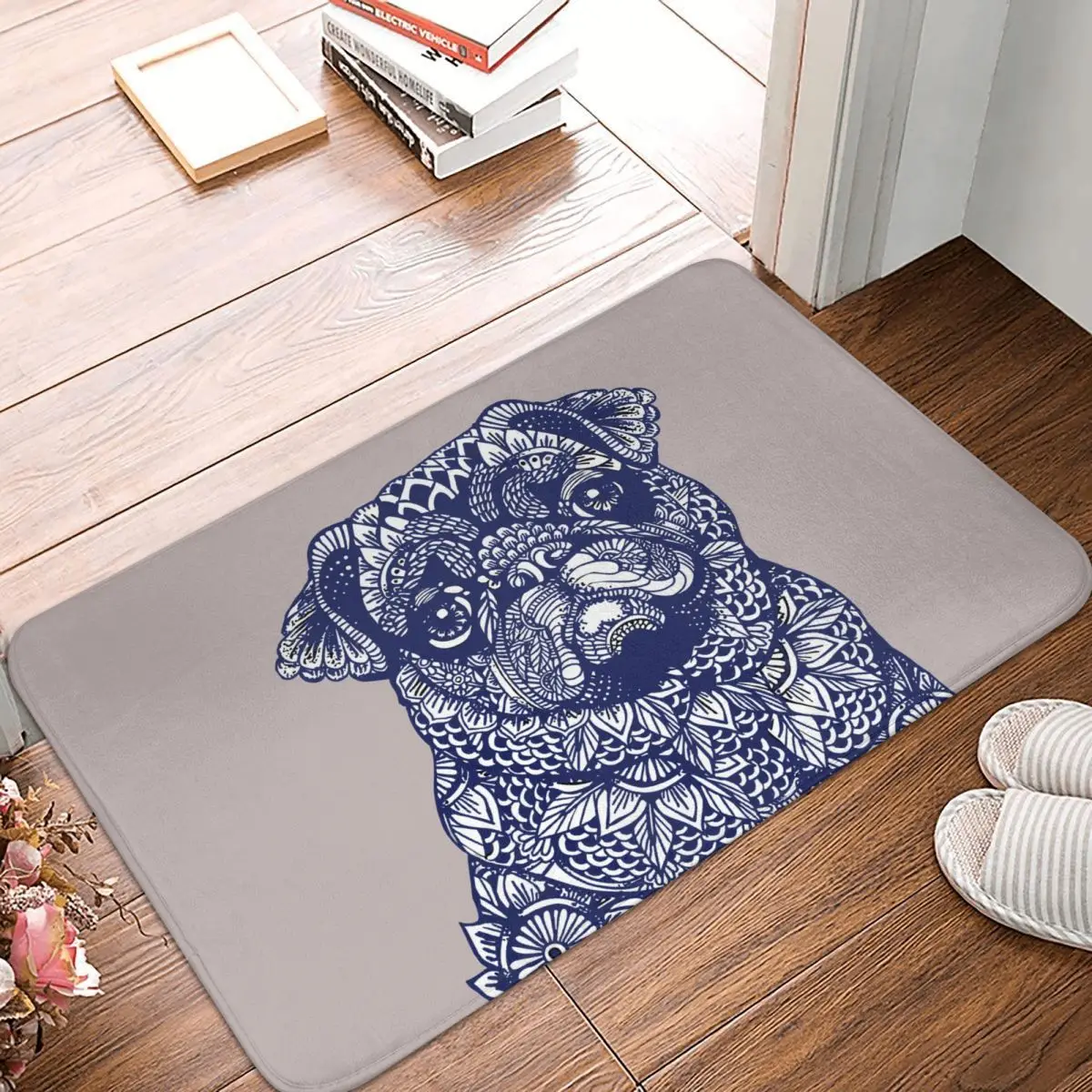 

Bath Mat Mandala Of Pug Doormat Kitchen Carpet Outdoor Rug Home Decoration