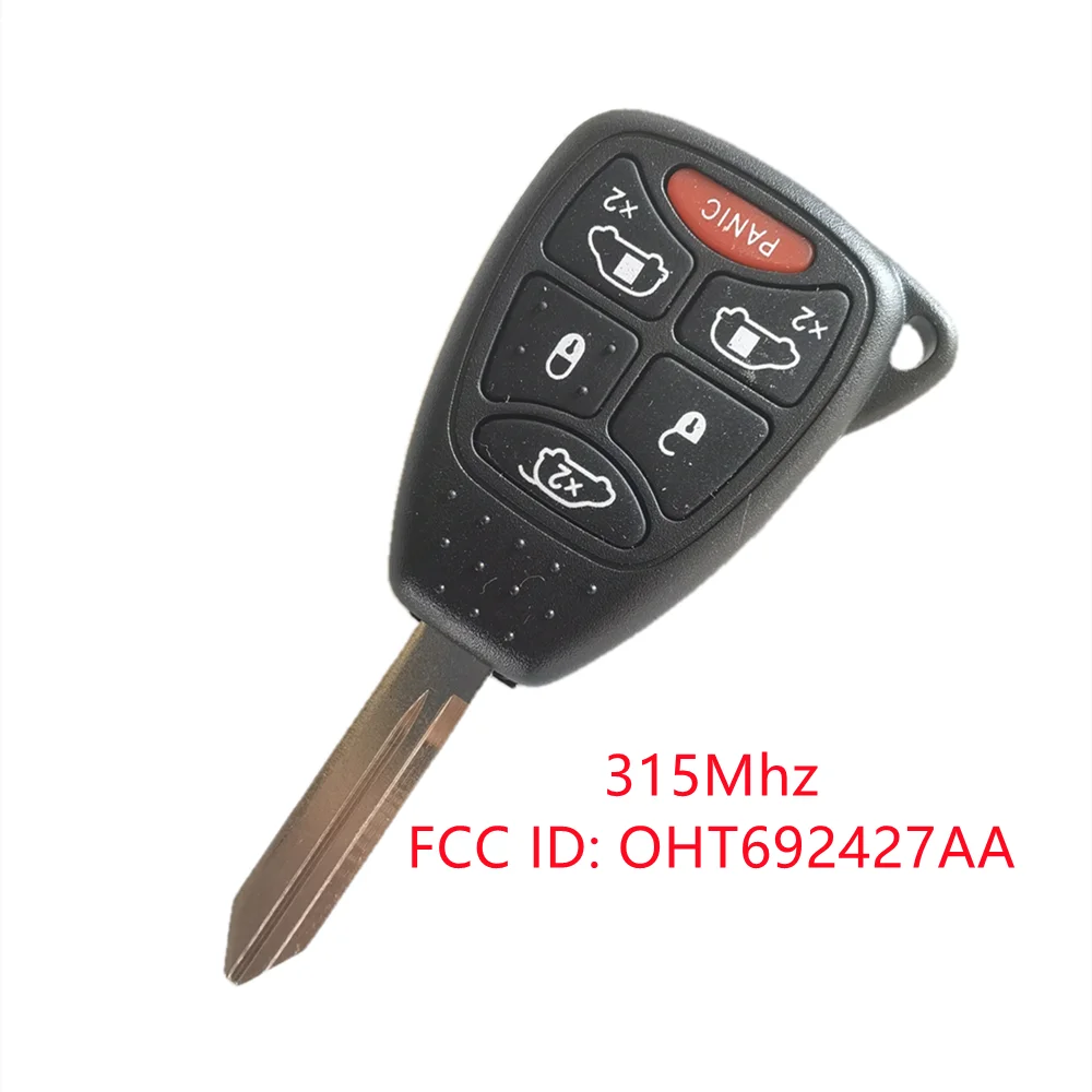 Дистанционный Автомобильный ключ OHT692427AA, 6 кнопок, 315 МГц, для Dodge Challenger Jeep Chrysler 300
