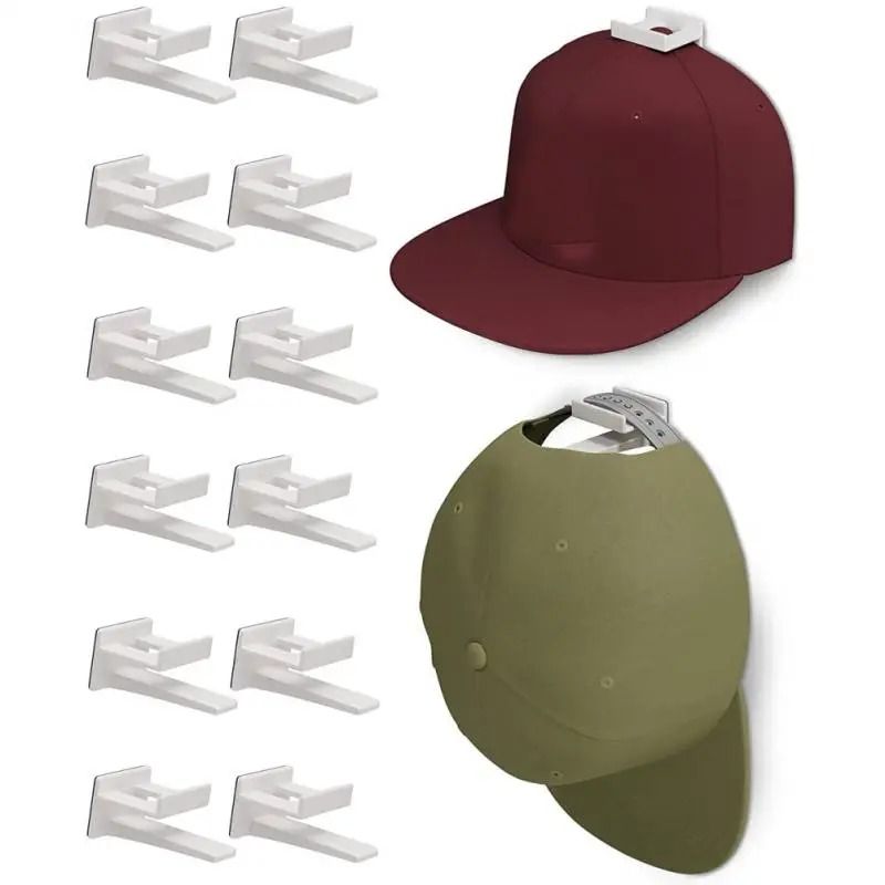 

Convenient Hat Adhesive Hook Headphone Holders Self Adhesive Simple Seamless Hat Hook Punch Free Baseball Hat Hook Cap Holder