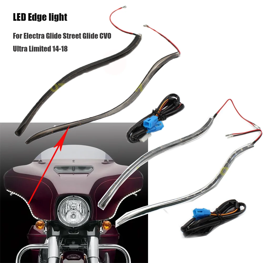 

Светодиодный обтекатель для мотоцикла, обтекатель, кромка для электрики Glide Street Glide CVO Ultra Limited 14-18