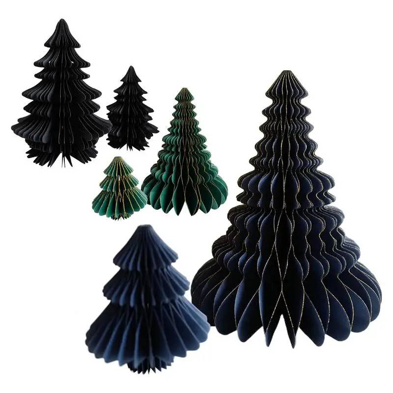 

Бумажные украшения для рождественской елки, украшение для оформления интерьера, для столов и шкафов, домашние украшения, прямая поставка