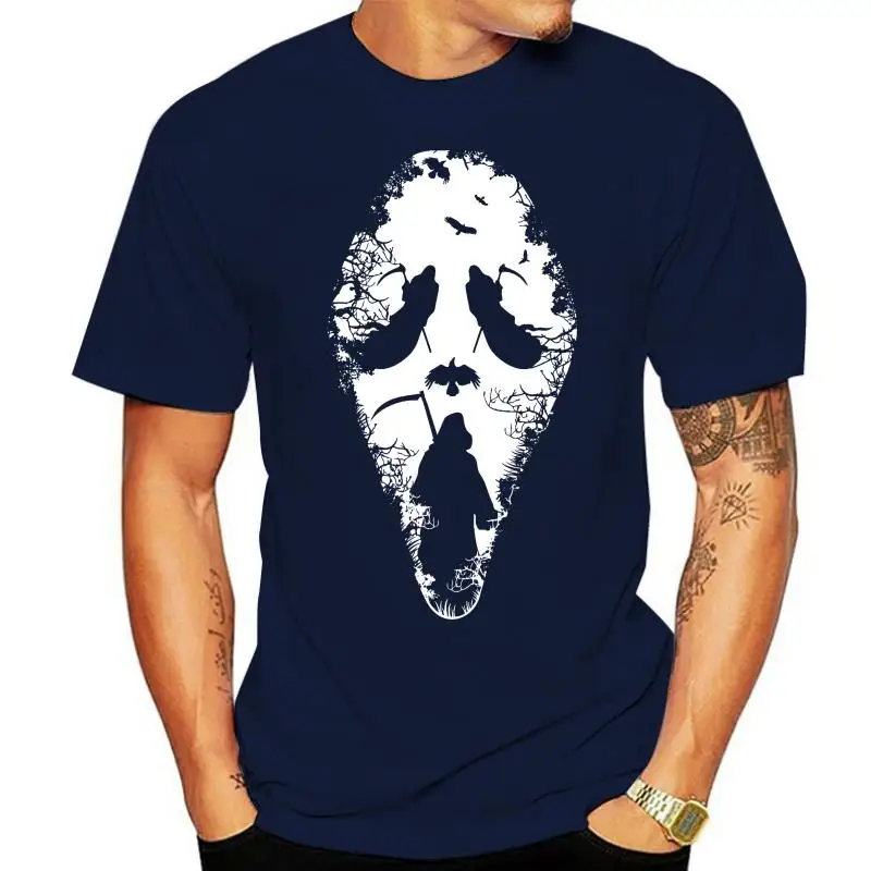 

Scream Face T Shirt Top Ghostface Killer Horror Movie Halloween Reaper Zombie