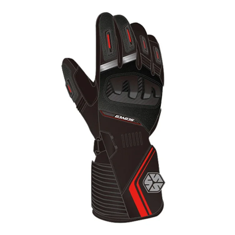 Мужские мотоциклетные водонепроницаемые перчатки из натуральной кожи