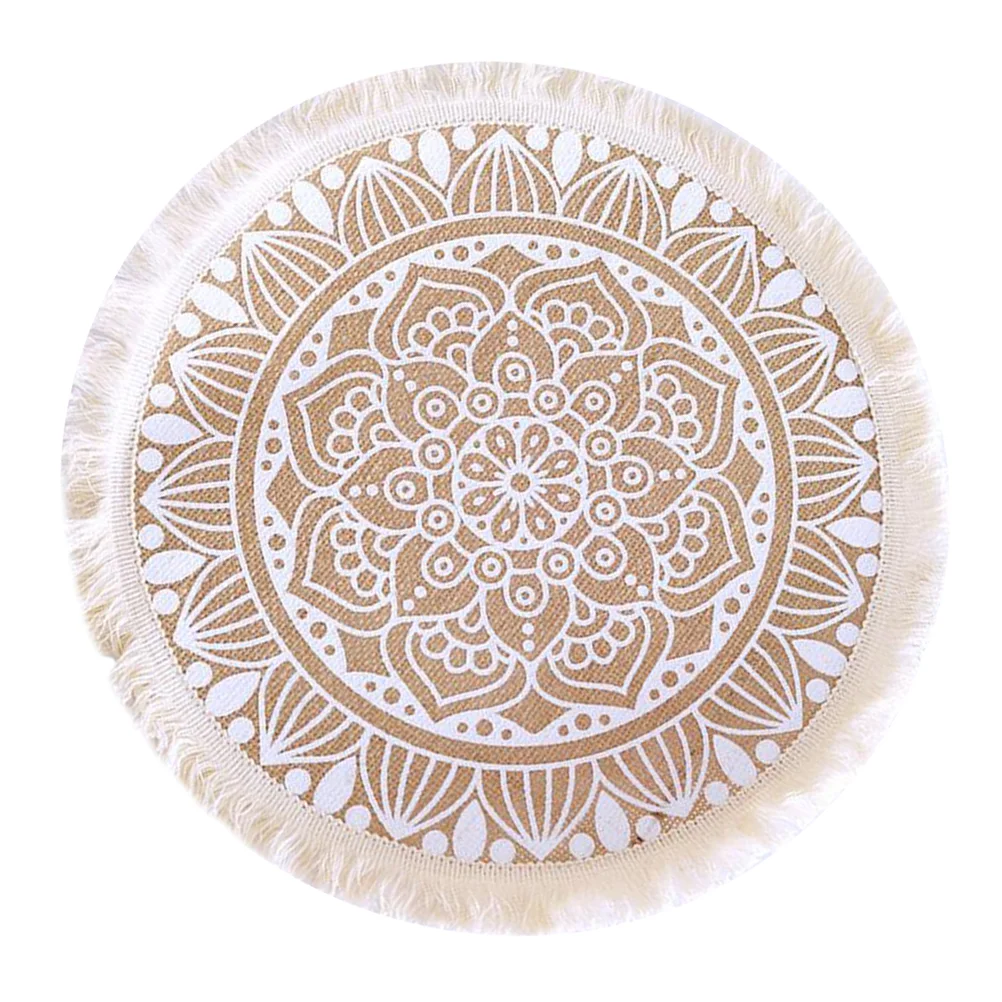 

Тканые макраме кисточки настольные коврики теплоизоляция чашки коврик богемные подставки