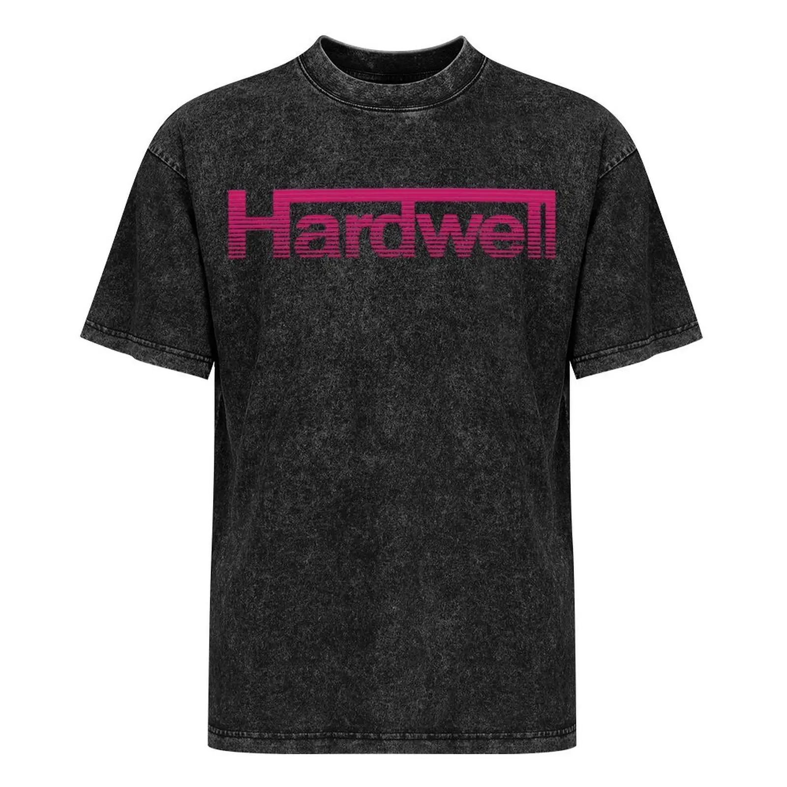 Самая продаваемая футболка с розовыми горизонтальными полосками и дизайном Hardwell